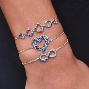 Infinity Colored CZ Bracelet