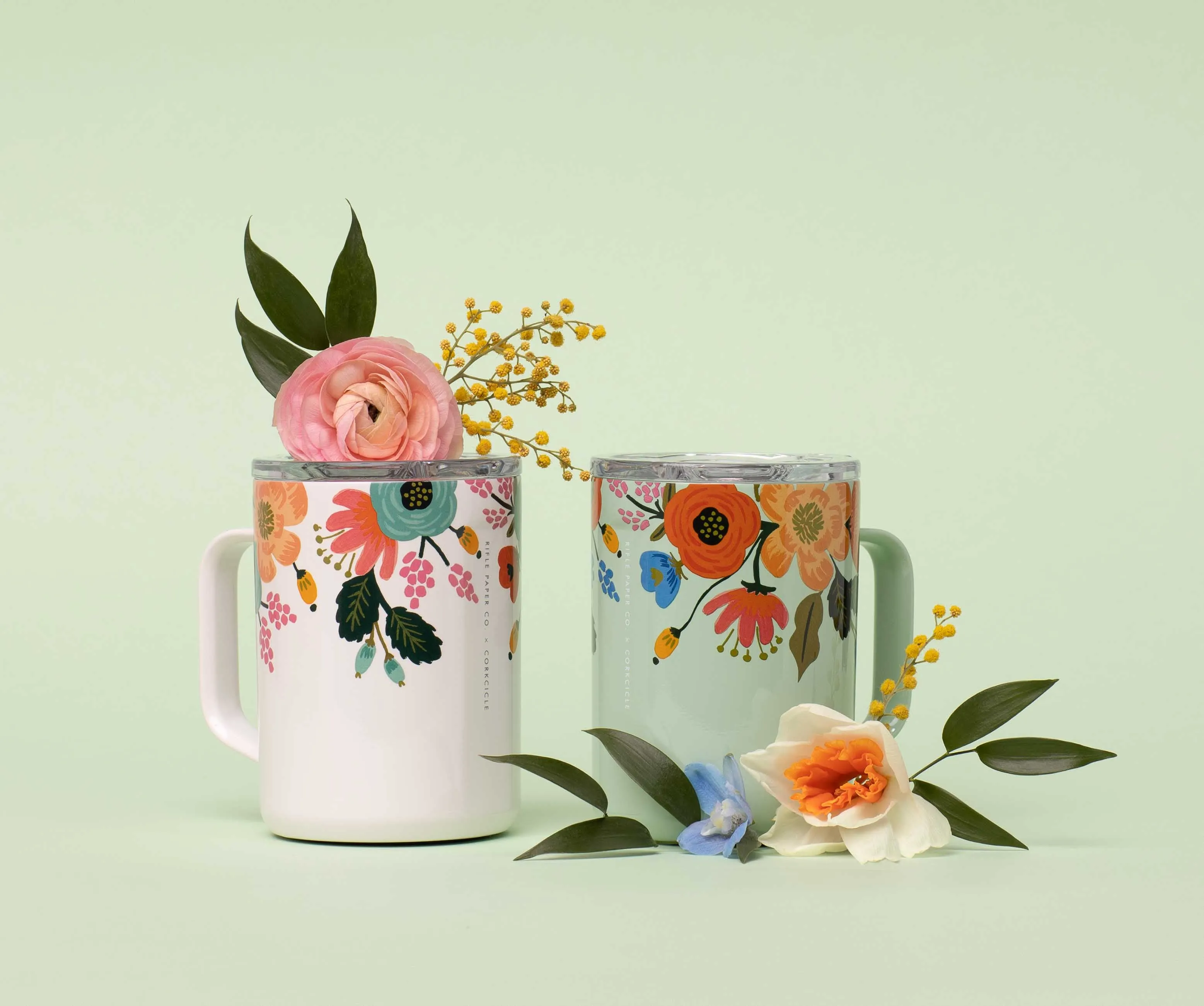 16 oz. Coffee Mug - Lively Floral Mint