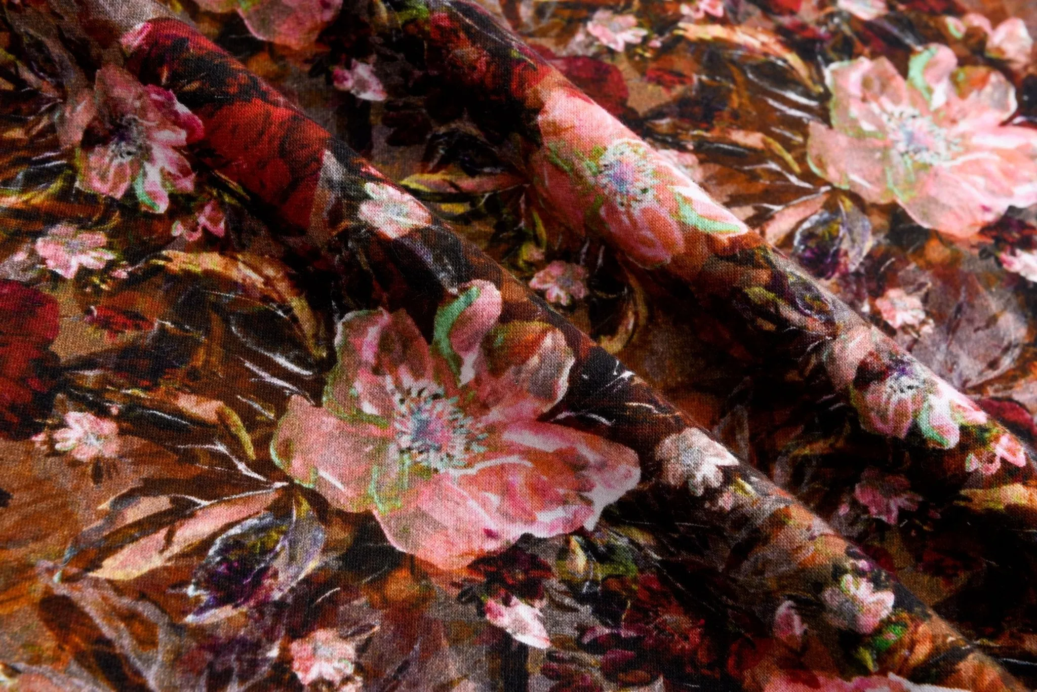 Alpine Fleece Colorful Bloom  Print Fabric - 5009