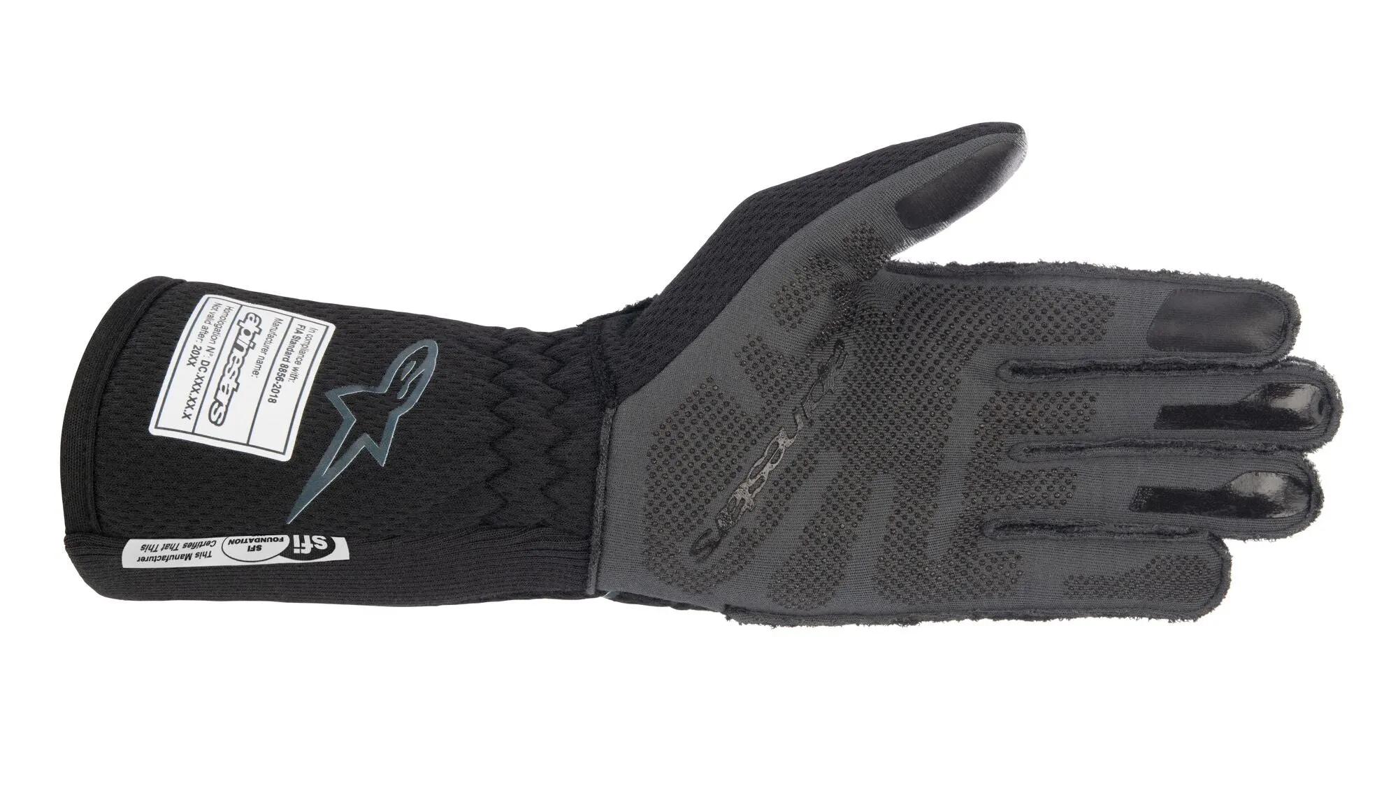 ALPINESTARS 3550123_104_XXL TECH 1-ZX v3 Racing gloves, FIA 8856-2018, black/antchracite, Size 2XL