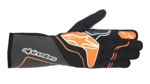 ALPINESTARS 3550123_156_L TECH 1-ZX v3 Racing gloves, FIA 8856-2018, black/orange fluo, Size L