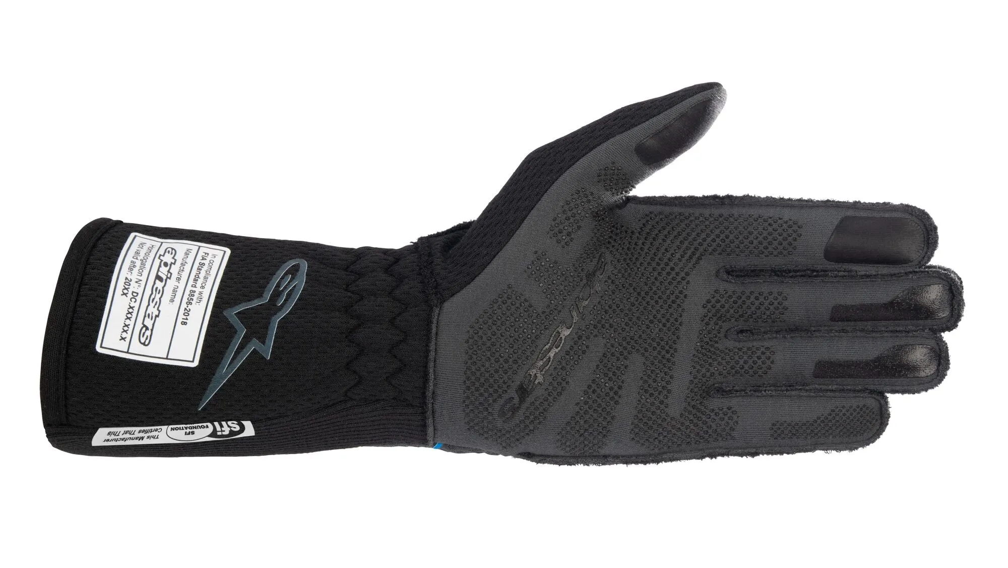 ALPINESTARS 3550123_17_S TECH 1-ZX v3 Racing gloves, FIA 8856-2018, black/blue, Size S