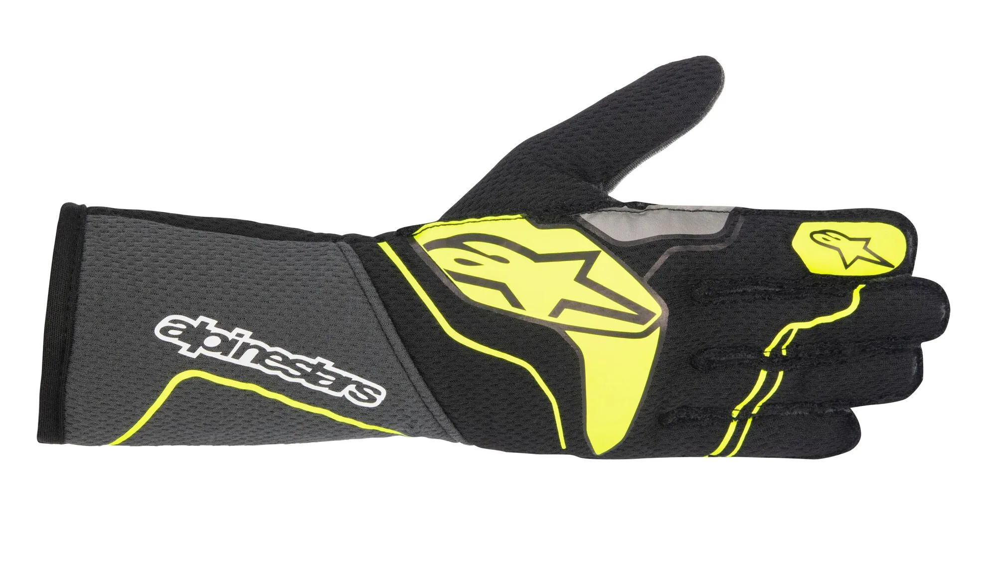 ALPINESTARS 3550123_9151_XL TECH 1-ZX v3 Racing gloves, FIA 8856-2018, tar gray/black/yellow fluo, Size XL