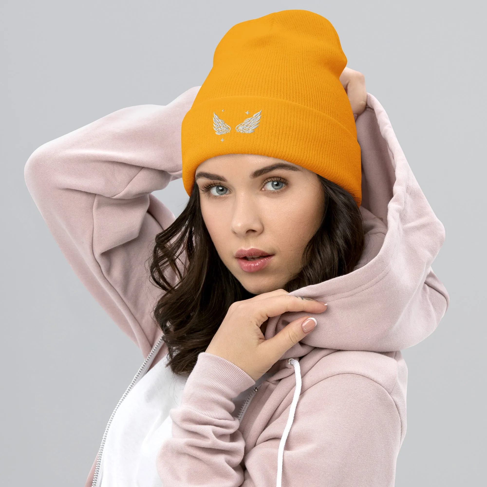 Angel Wings Design Beanie Stylish and Cozy Headwear, lioness-love