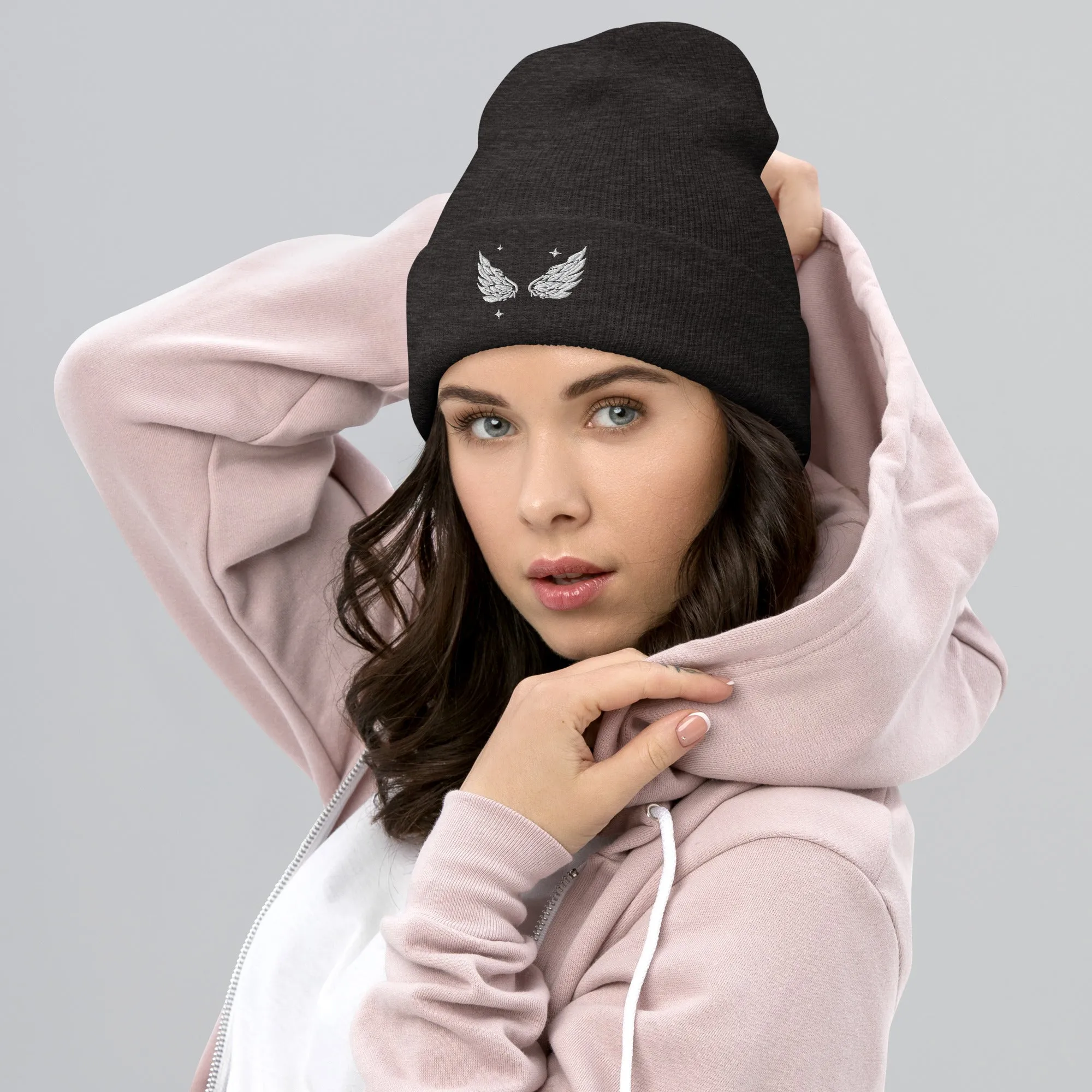 Angel Wings Design Beanie Stylish and Cozy Headwear, lioness-love