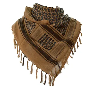 Aonal Military Shemagh Tactical Desert Scarf, 100% Cotton Keffiyeh Neck Head Scarf Wrap for Men Women,A-tan