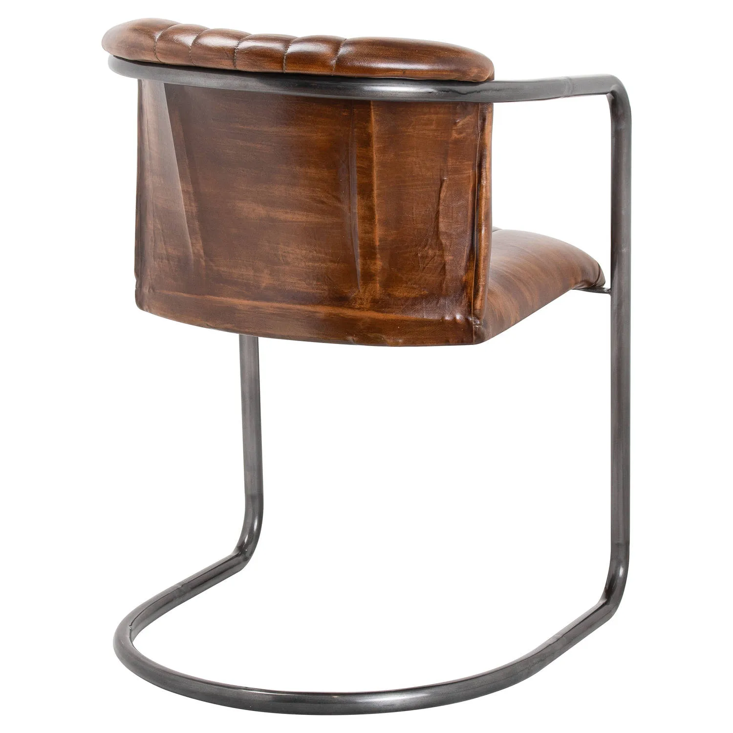 Billy Brown Faux Leather Dining Chair