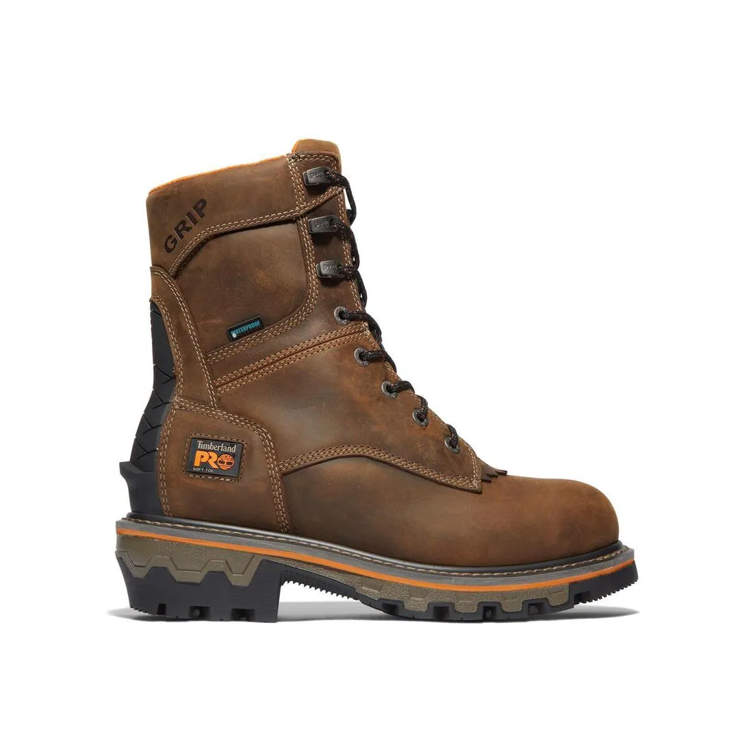 Boondock HD 8 Inch Soft Toe Waterproof Logger Boot Brown