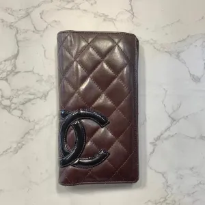 Calfskin Quilted Cambon Yen Wallet