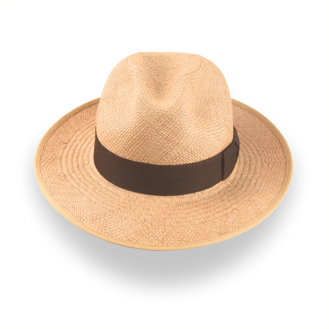 Caramel Brown Panama Fedora Hat in Toquilla Straw | The Equator