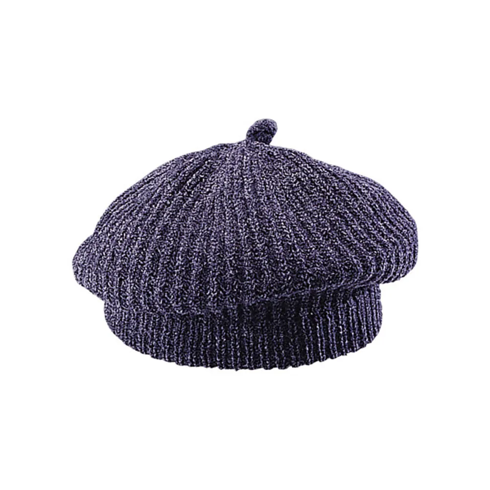 Chenille Knitting Beret Cap