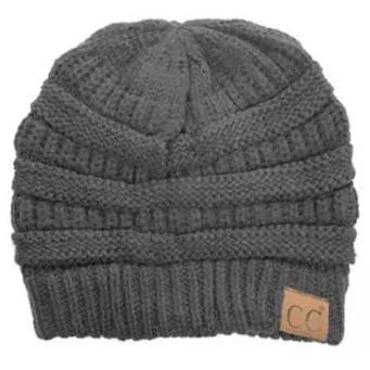 Cheveux Corp. Women's Solid Classic CC Beanie