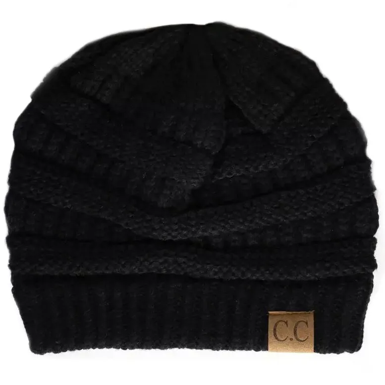 Cheveux Corp. Women's Solid Classic CC Beanie