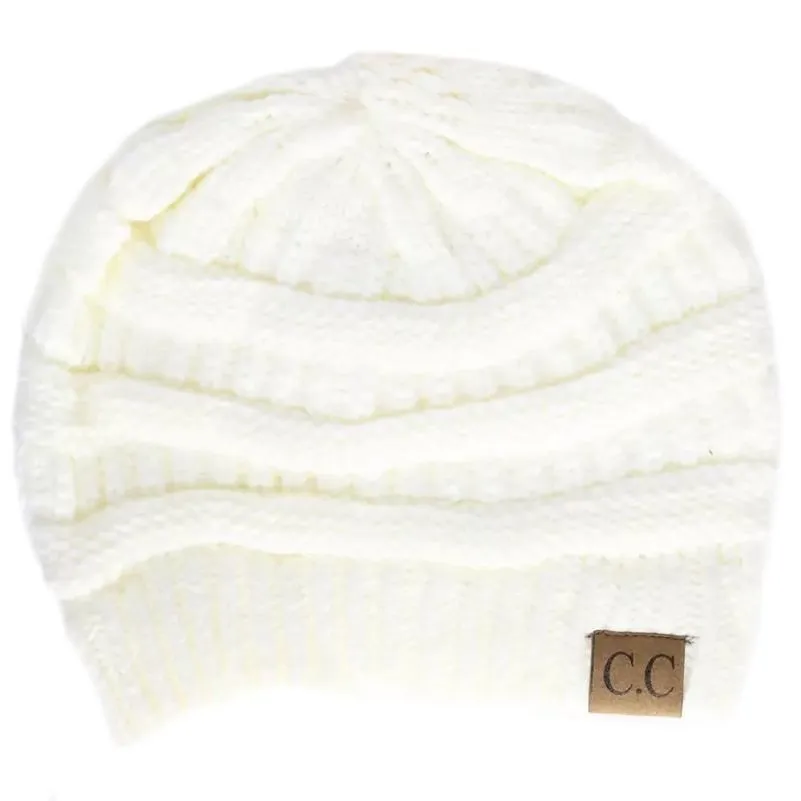 Cheveux Corp. Women's Solid Classic CC Beanie