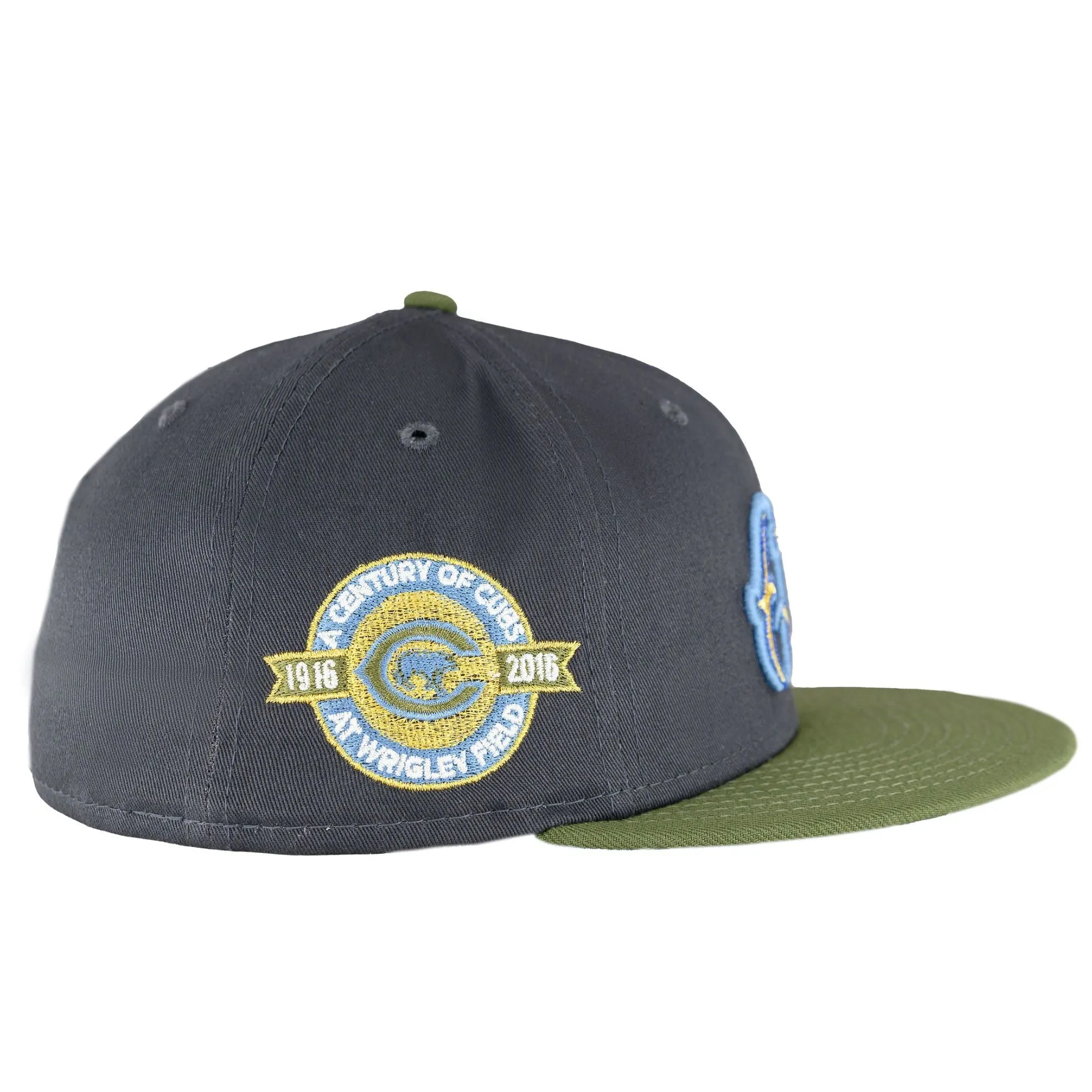 Chicago Cubs Graphite Olive Birdseye Blue New Era 59FIFTY Fitted Hat