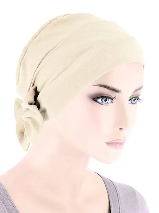 Cloche Bow Cap Ivory