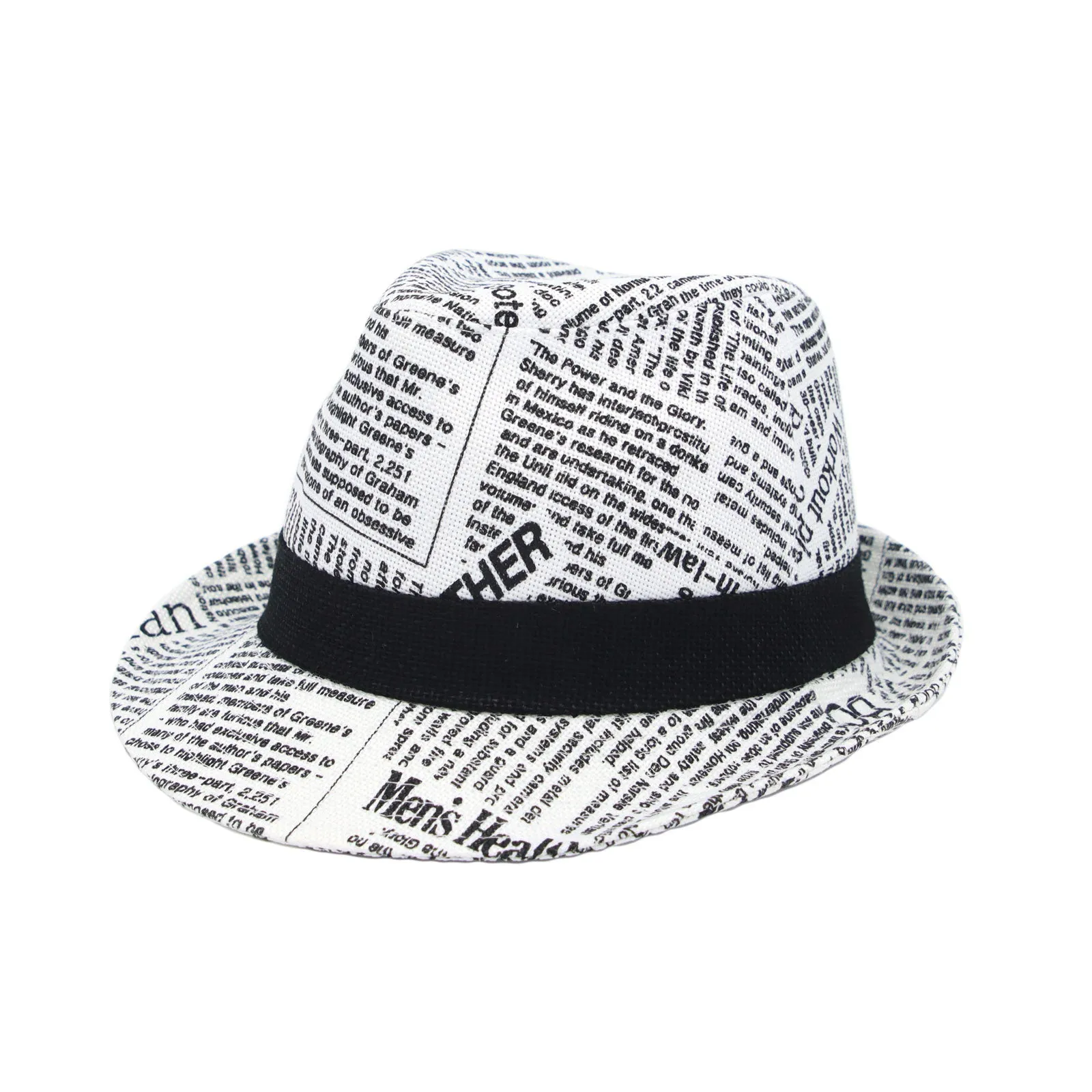 Cotton Fedora Hat Cool Structured Gangster Trilby Band DW61204