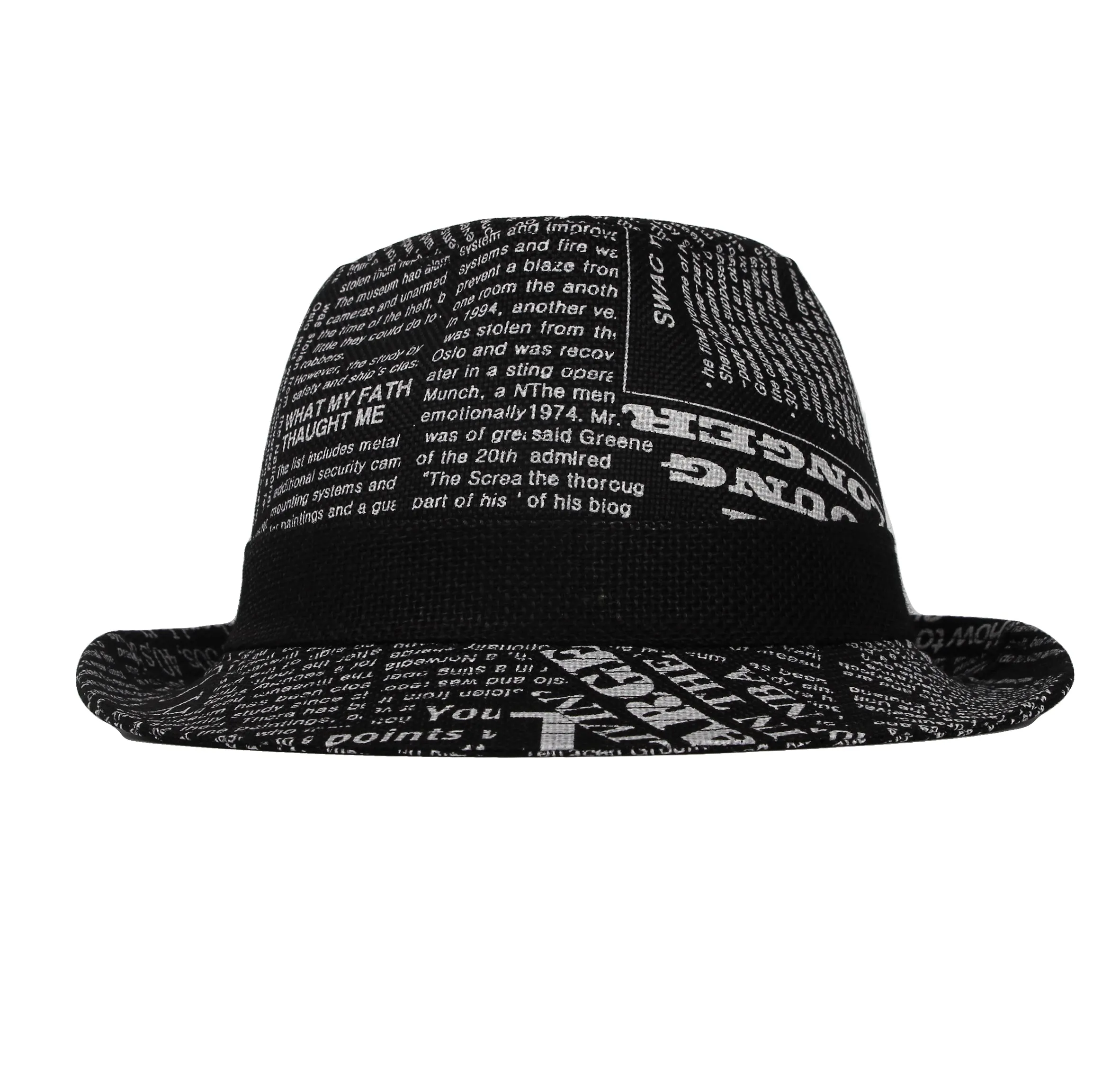 Cotton Fedora Hat Cool Structured Gangster Trilby Band DW61204