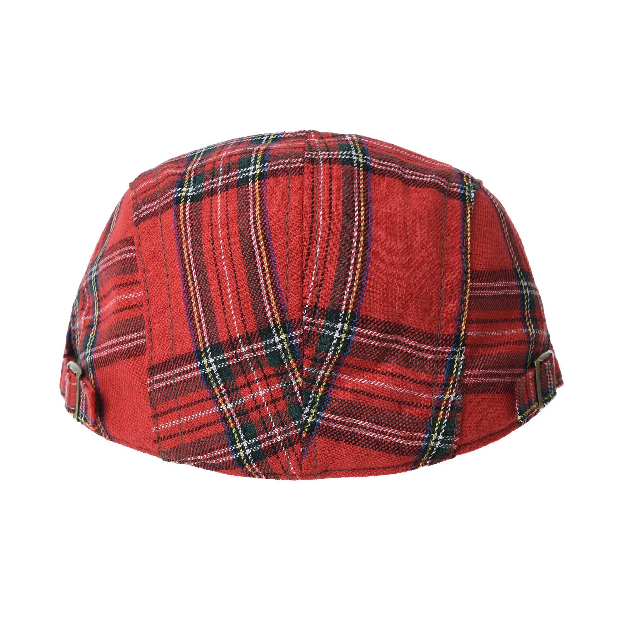 Cotton Plaid Ivy Newsboy Cap Cabbie Flat Beret Hat YZ30097