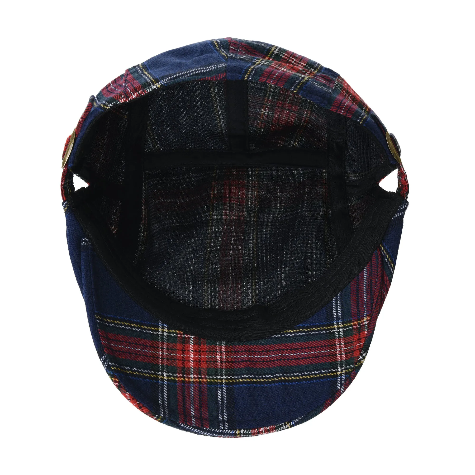 Cotton Plaid Ivy Newsboy Cap Cabbie Flat Beret Hat YZ30097