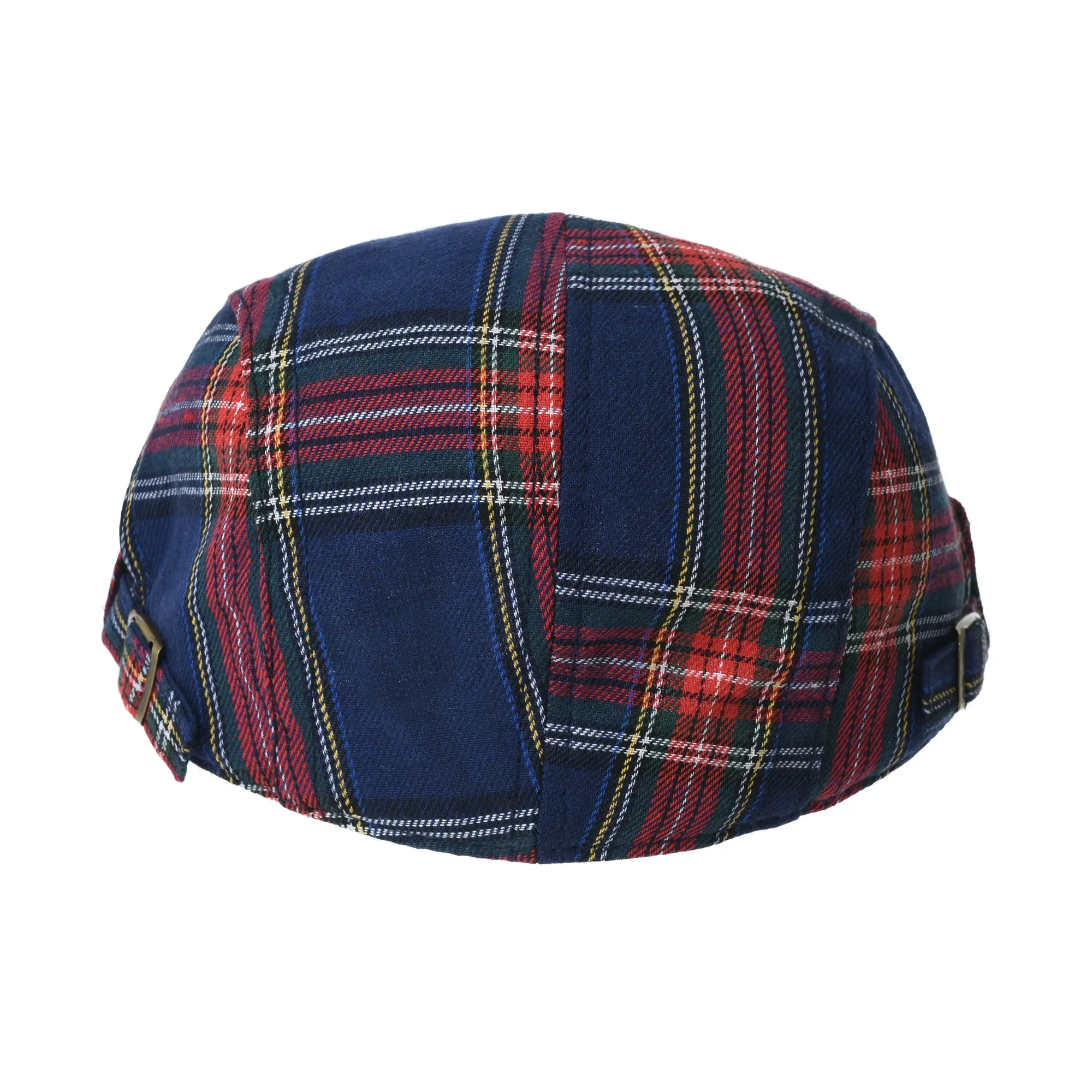 Cotton Plaid Ivy Newsboy Cap Cabbie Flat Beret Hat YZ30097