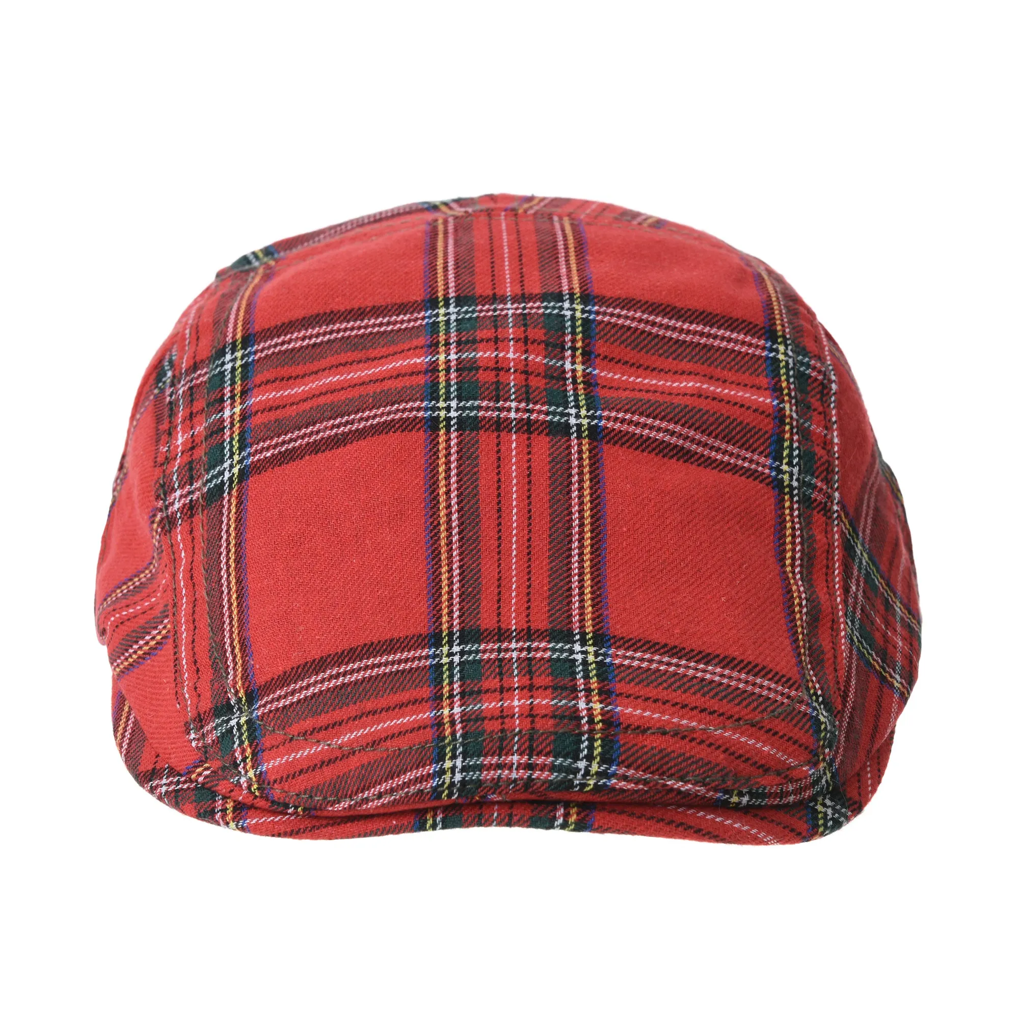 Cotton Plaid Ivy Newsboy Cap Cabbie Flat Beret Hat YZ30097