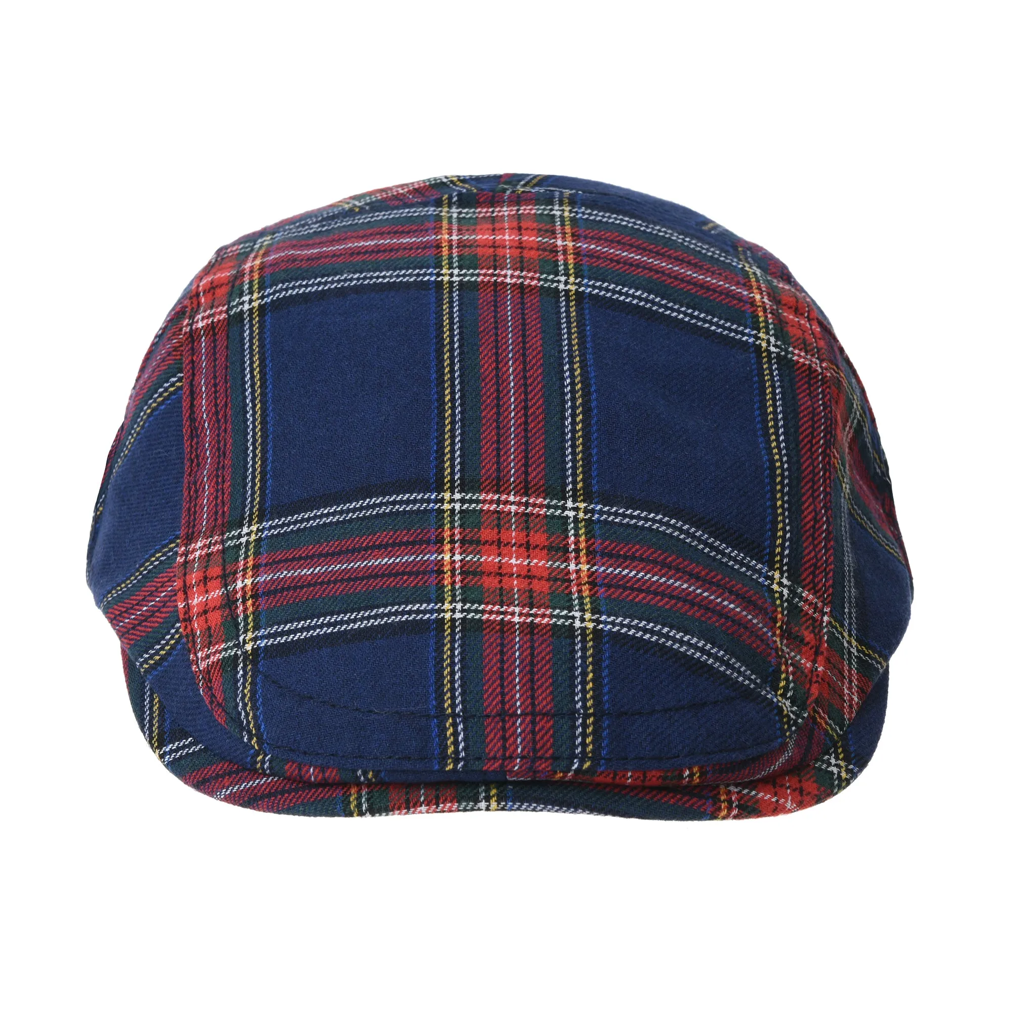 Cotton Plaid Ivy Newsboy Cap Cabbie Flat Beret Hat YZ30097