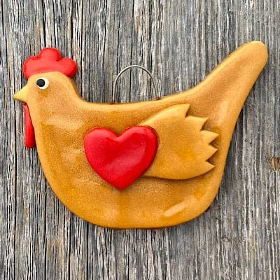 Cute Chicken Christmas Ornament