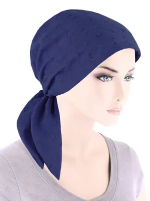 Eyelet Scarf Navy