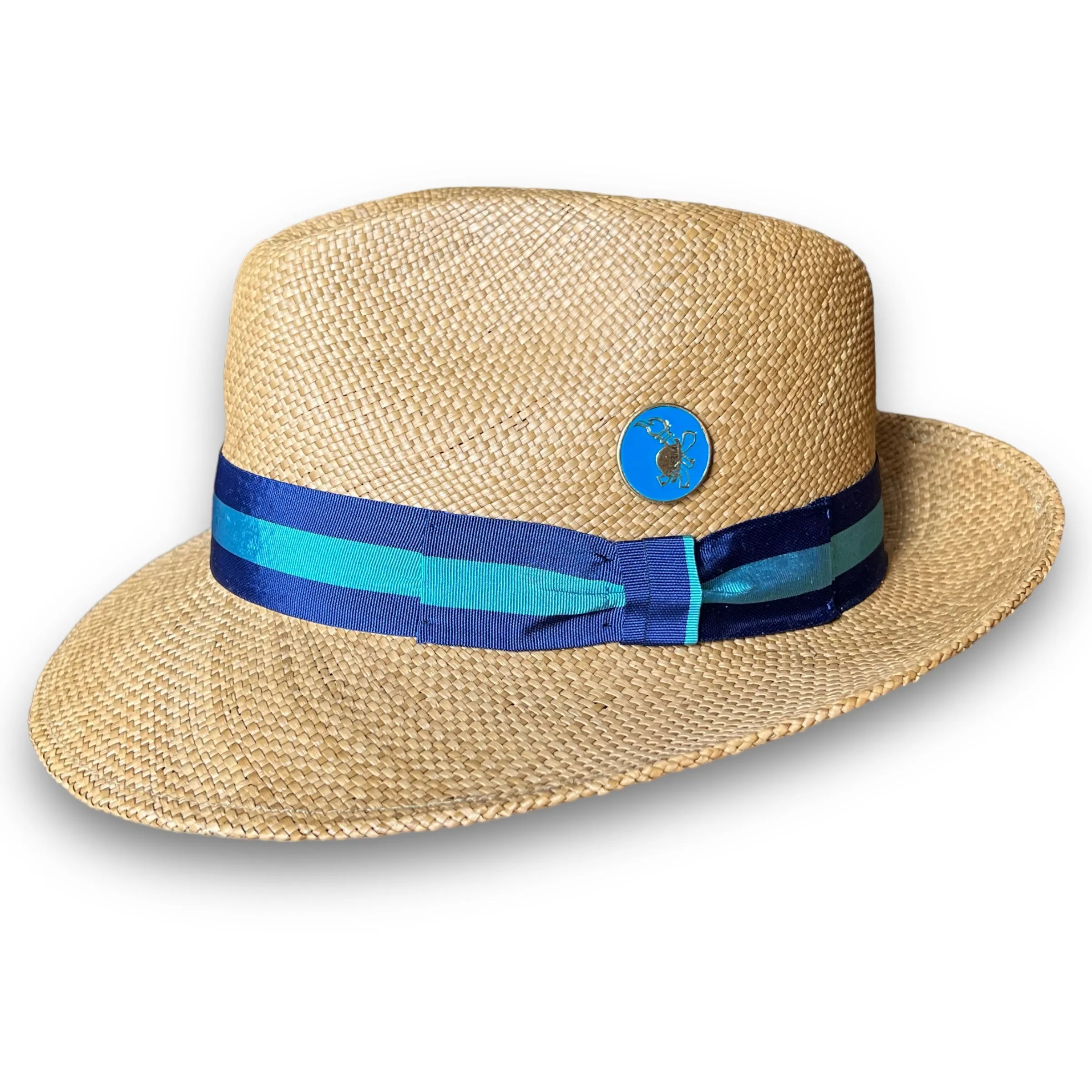 FLAMEKEEPERS HAT CLUB ARUBA BLUE STRAW FEDORA