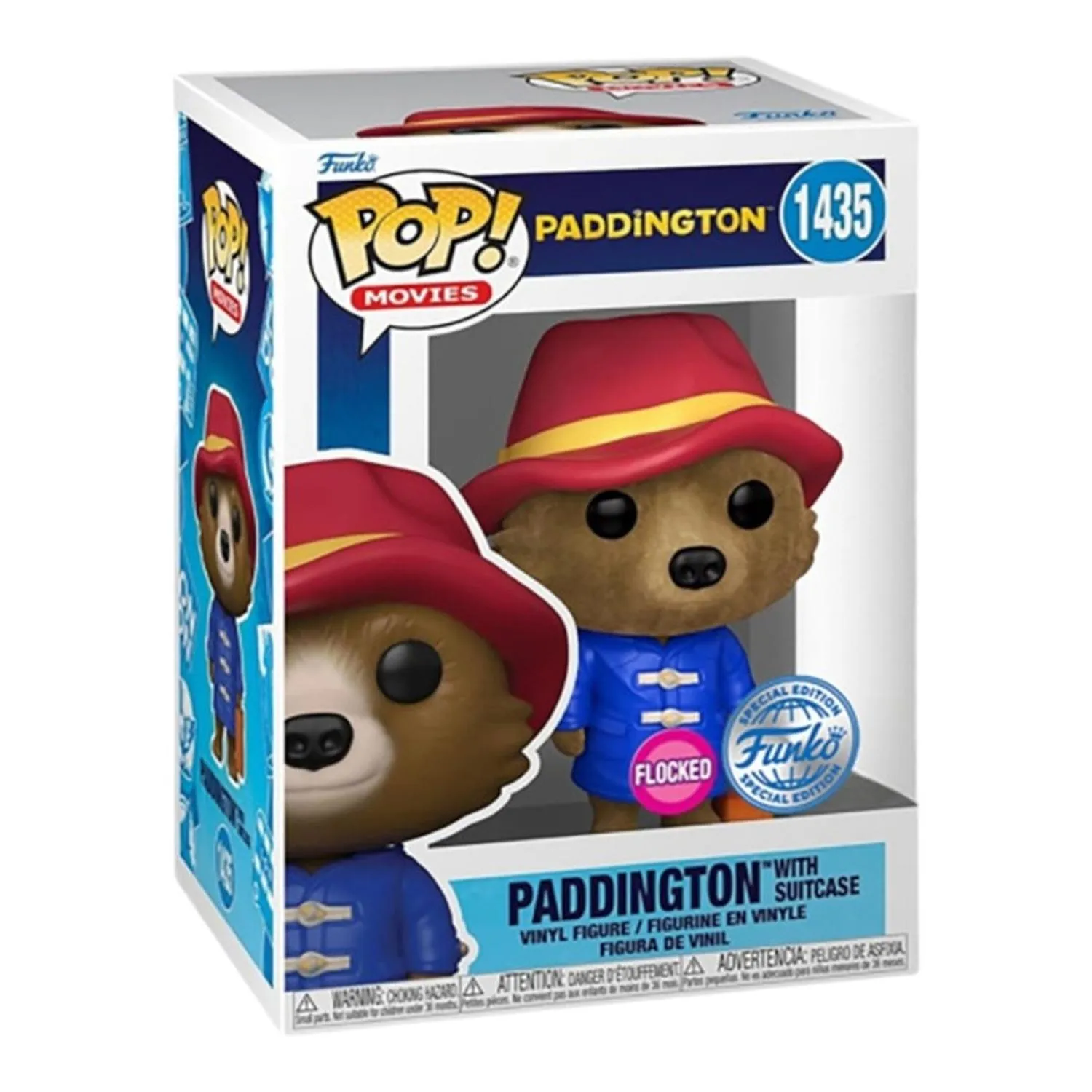 Funko Pop Paddington With Suitcase 1435 Special Edition Flocked Paddington