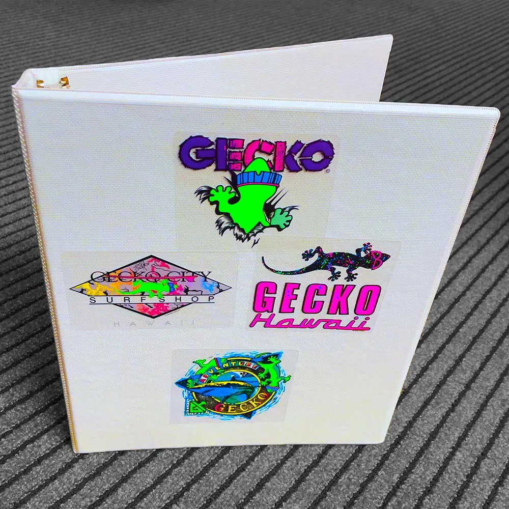 Gecko Breakthrough 1A (Head): 1980s Fluorescent Collector's Sticker