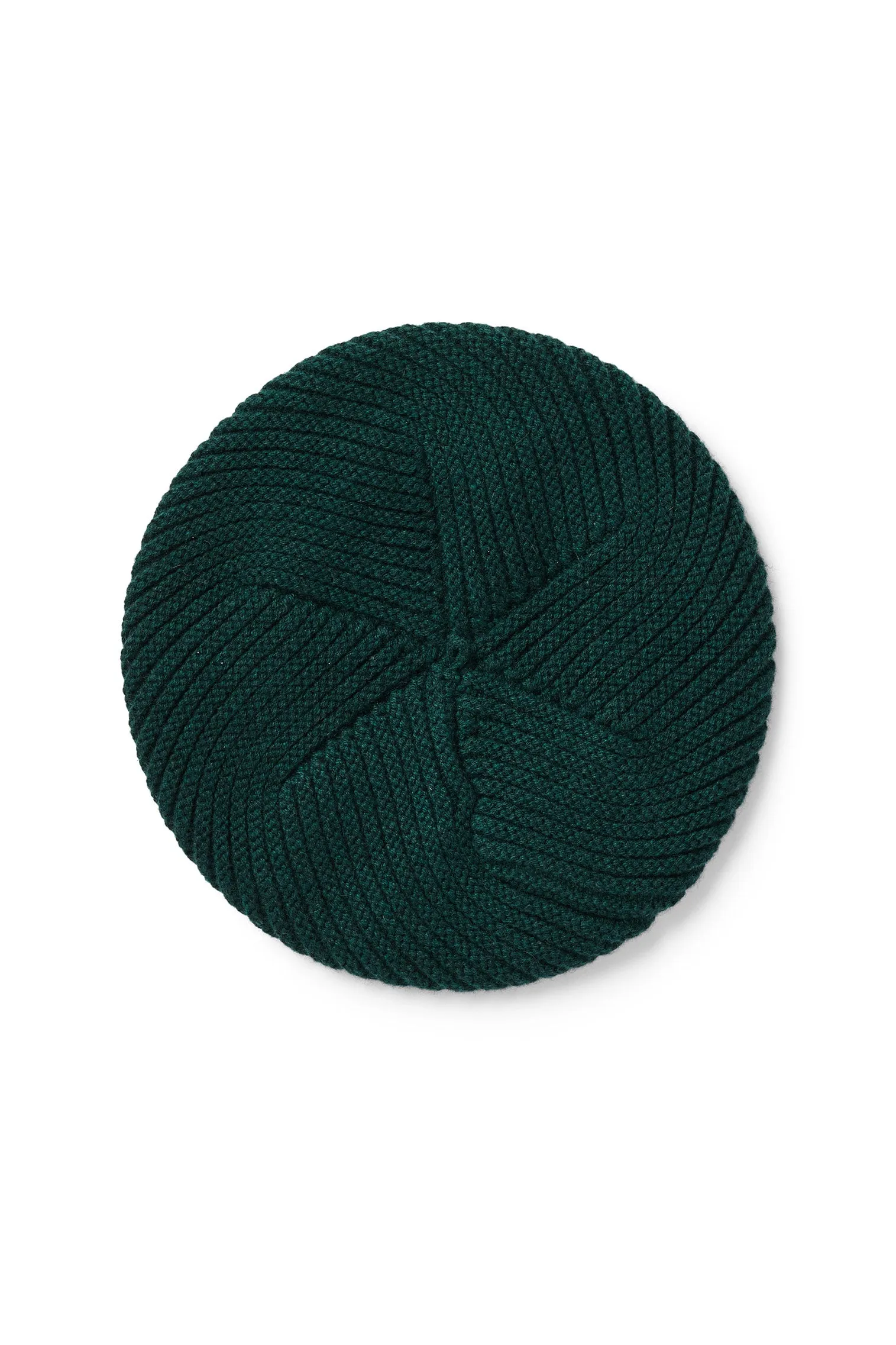 Green Knitted Cashmere Beret