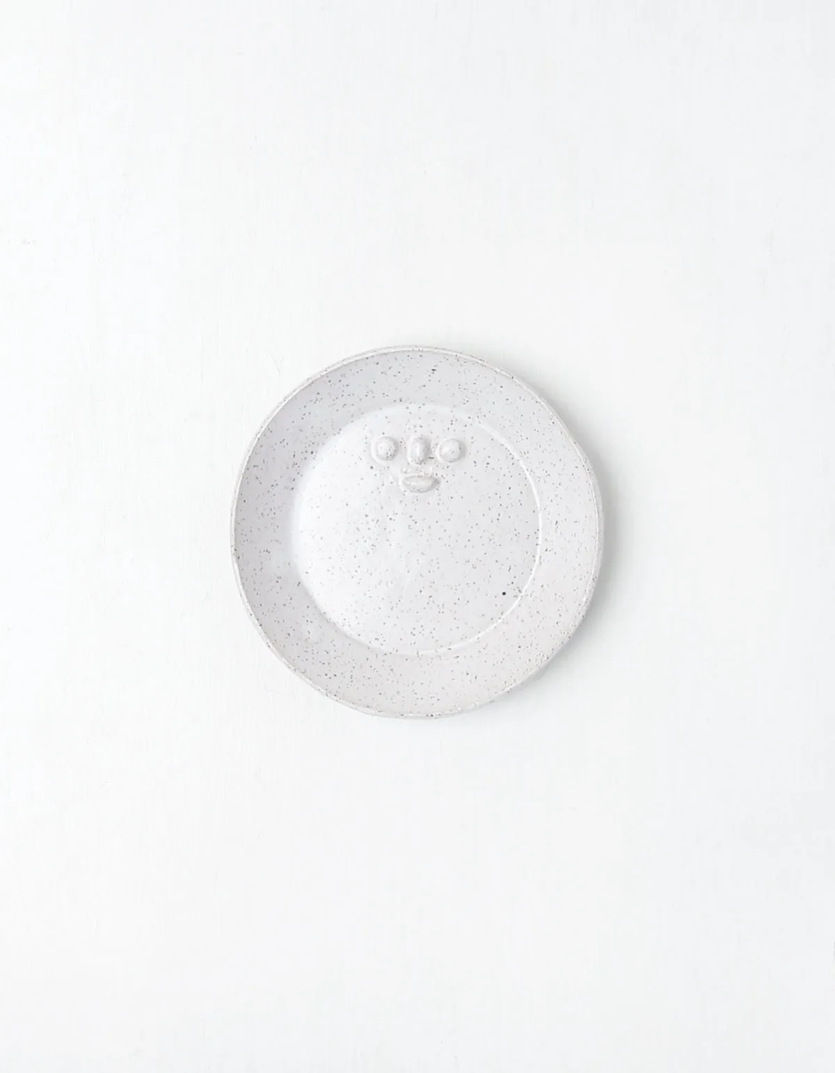 Happy Moon Speckled Ring Dish