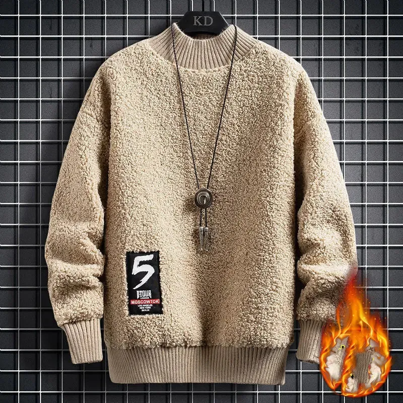 Hoodie Korean Version Of Winter Lamb Velvet Tide sweater