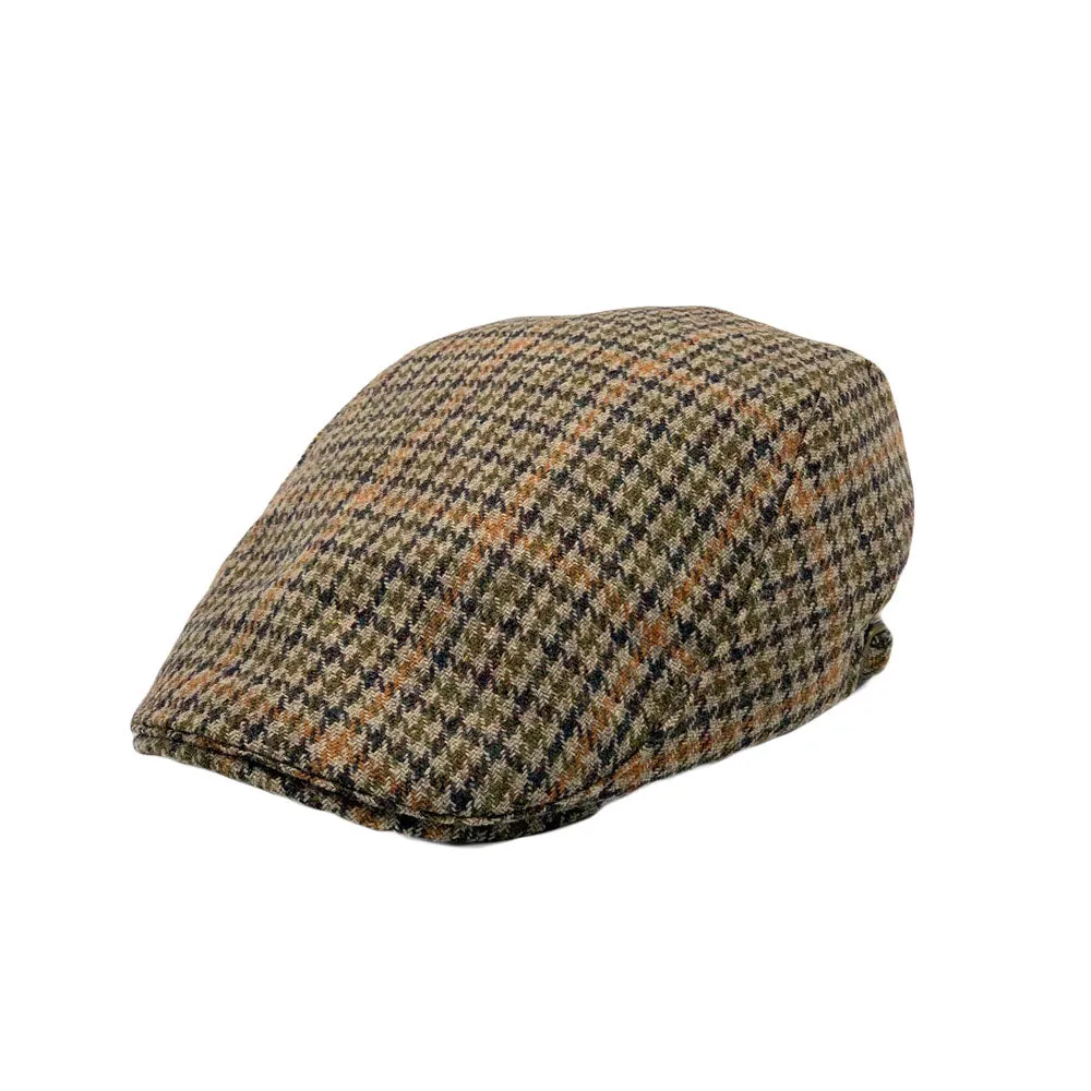 Houndstooth Plaid Check Pattern Newsboy Hat Wool Adjustable Flat Cap LD31461