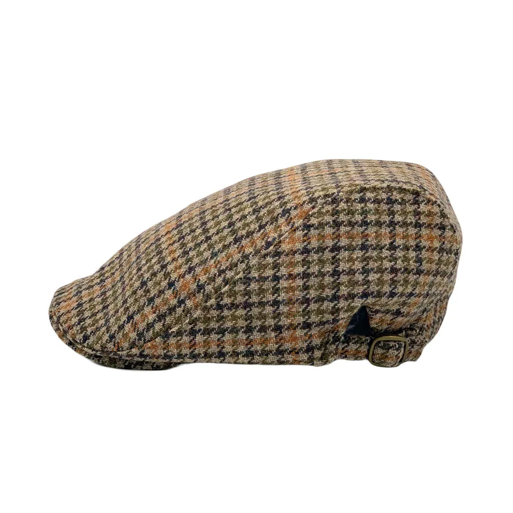 Houndstooth Plaid Check Pattern Newsboy Hat Wool Adjustable Flat Cap LD31461