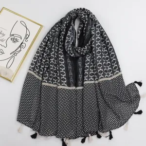 JY230340 printed scarf