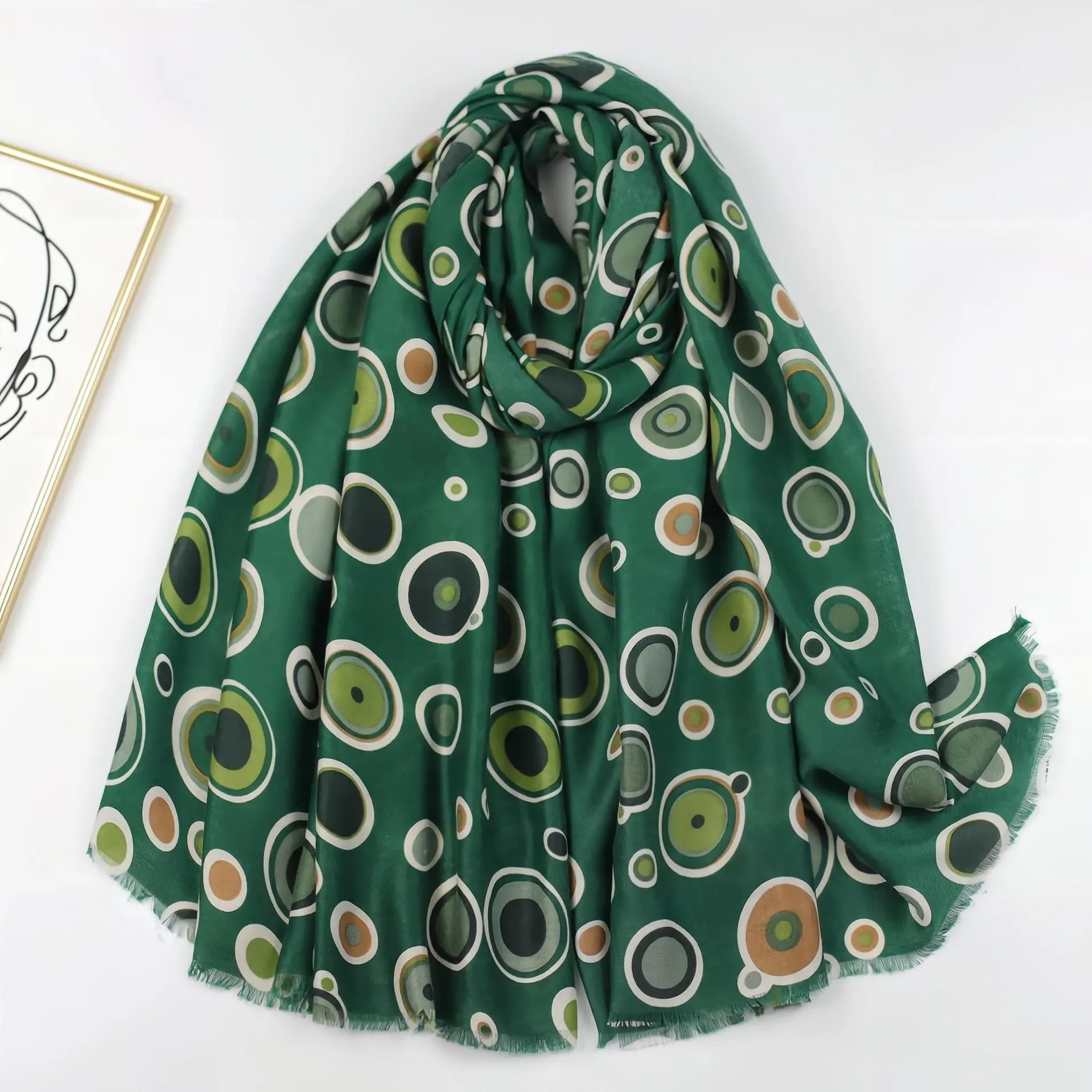 JY230601 Abstract star link printed scarf