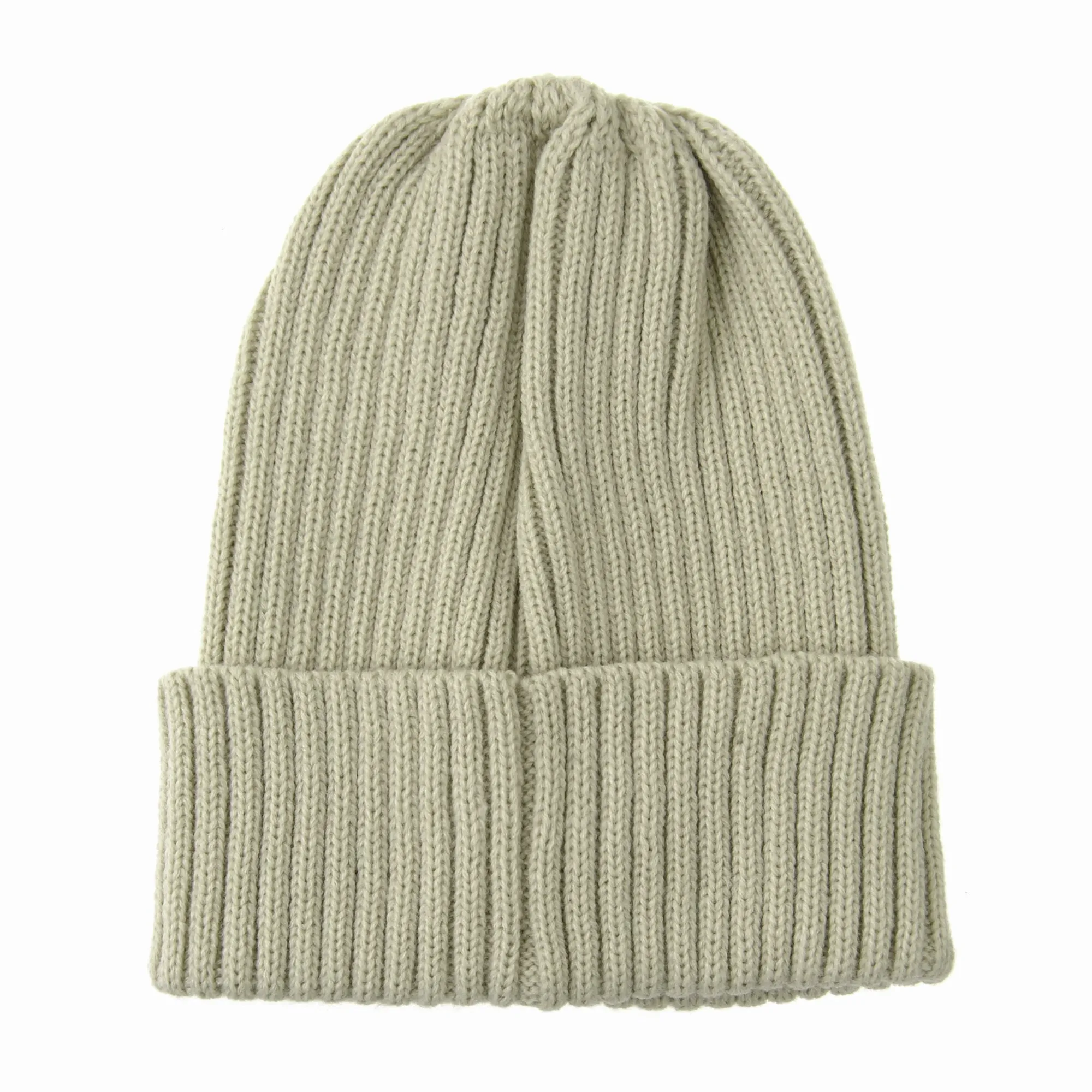 Knitted Ribbed Beanie Hat Basic Plain Solid Watch Cap AC5846