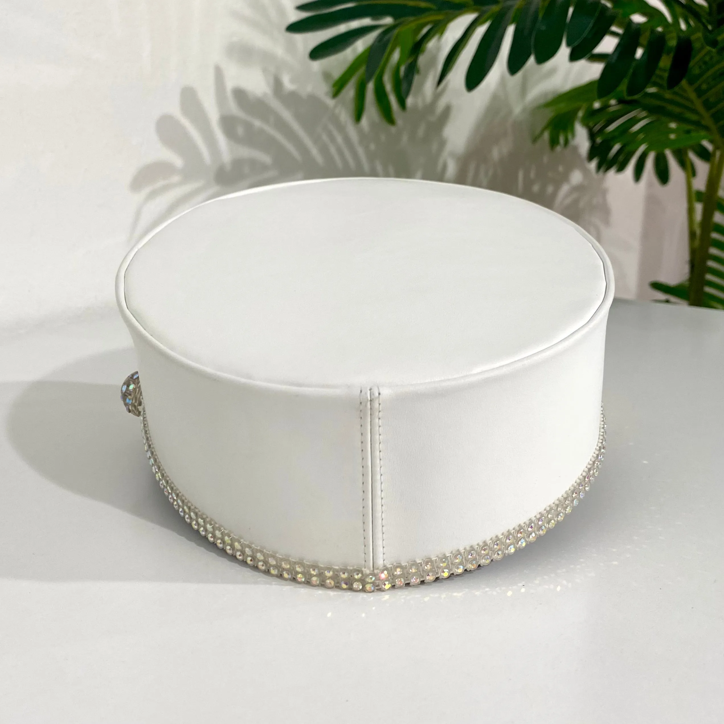 Kokin White Leather Majorette Hat