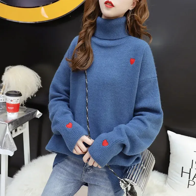 Love All-matching Embroidered Sweater Top For Women