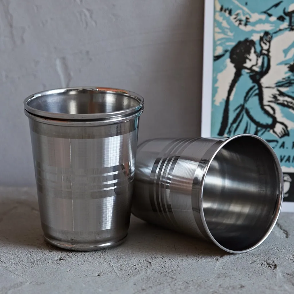 Metal Cups. Set Of Eight