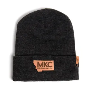 MKC BIG STATE PATCH - PREMIUM DARK GREY BEANIE