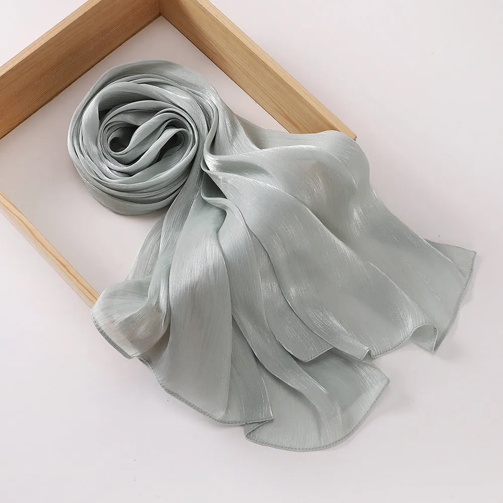 MSL348   New soft silk style bun head fashion scarf travel vintage style scarf wholesale