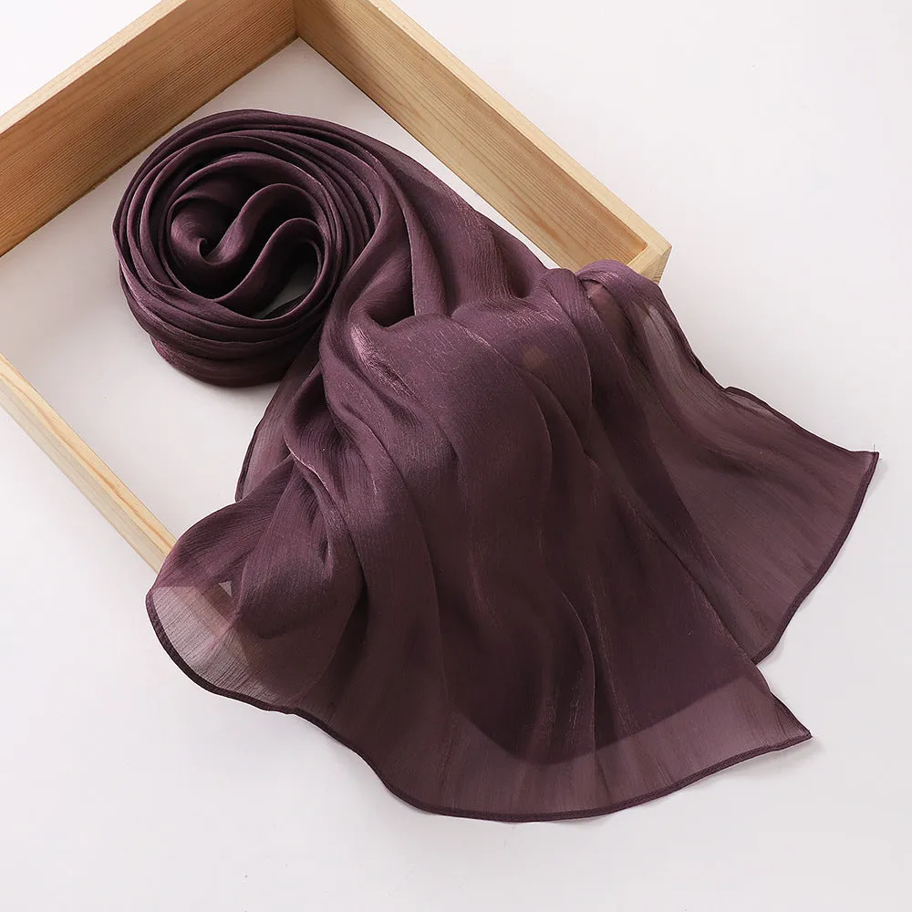 MSL348   New soft silk style bun head fashion scarf travel vintage style scarf wholesale