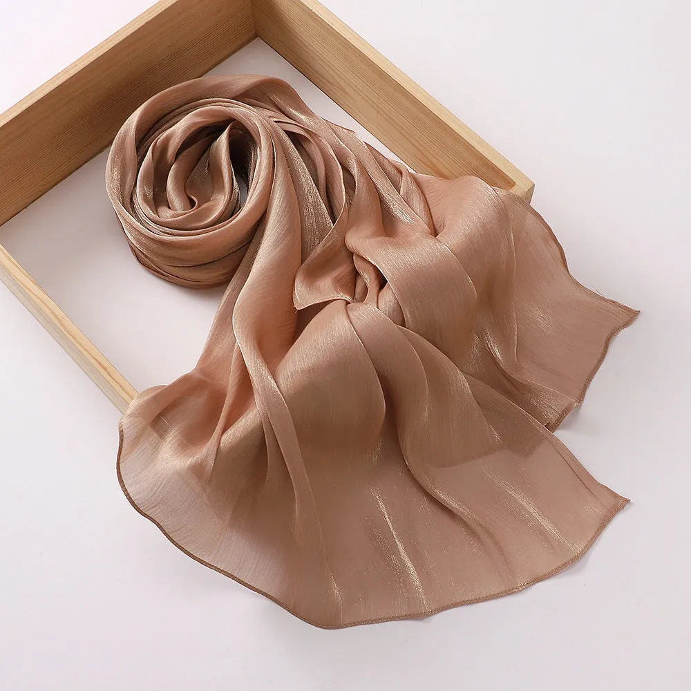 MSL348   New soft silk style bun head fashion scarf travel vintage style scarf wholesale