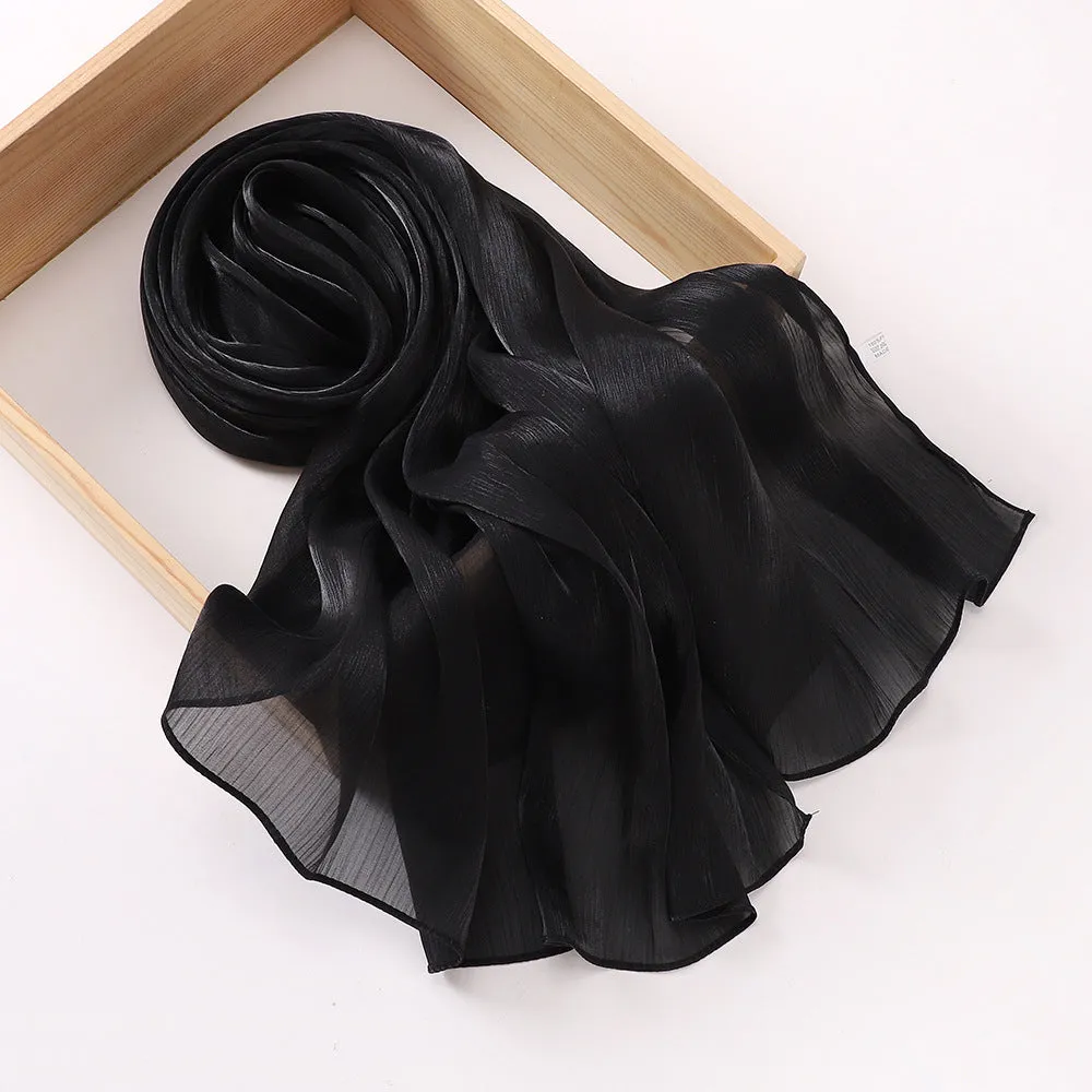 MSL348   New soft silk style bun head fashion scarf travel vintage style scarf wholesale