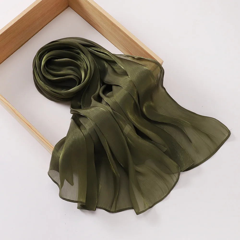 MSL348   New soft silk style bun head fashion scarf travel vintage style scarf wholesale