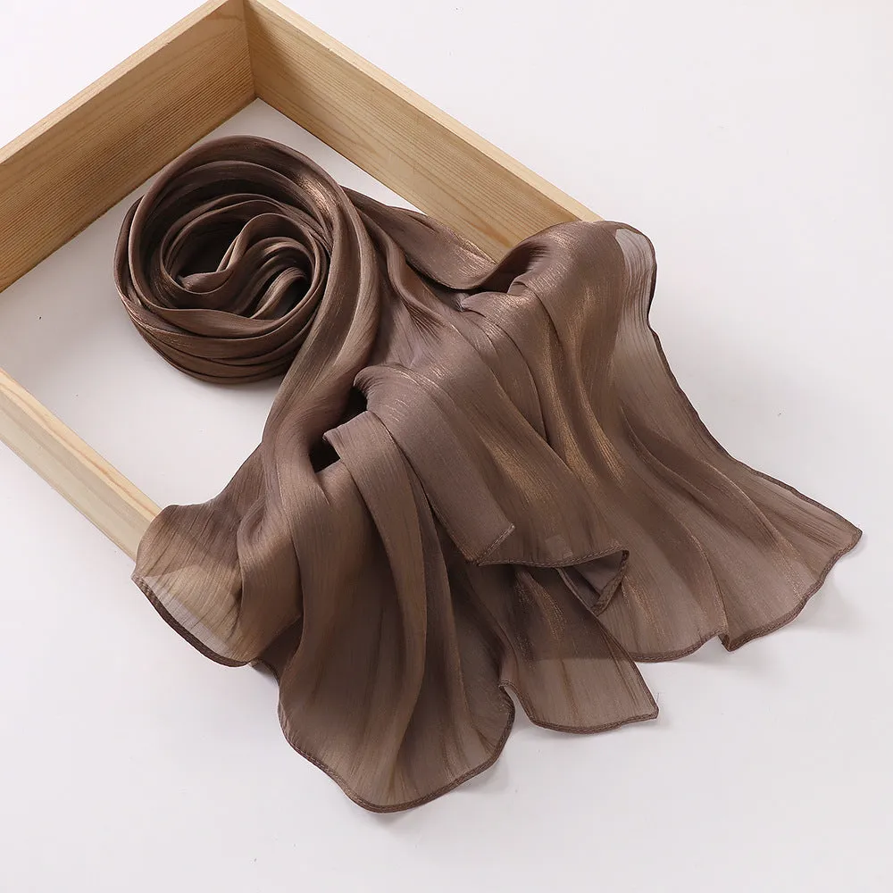 MSL348   New soft silk style bun head fashion scarf travel vintage style scarf wholesale